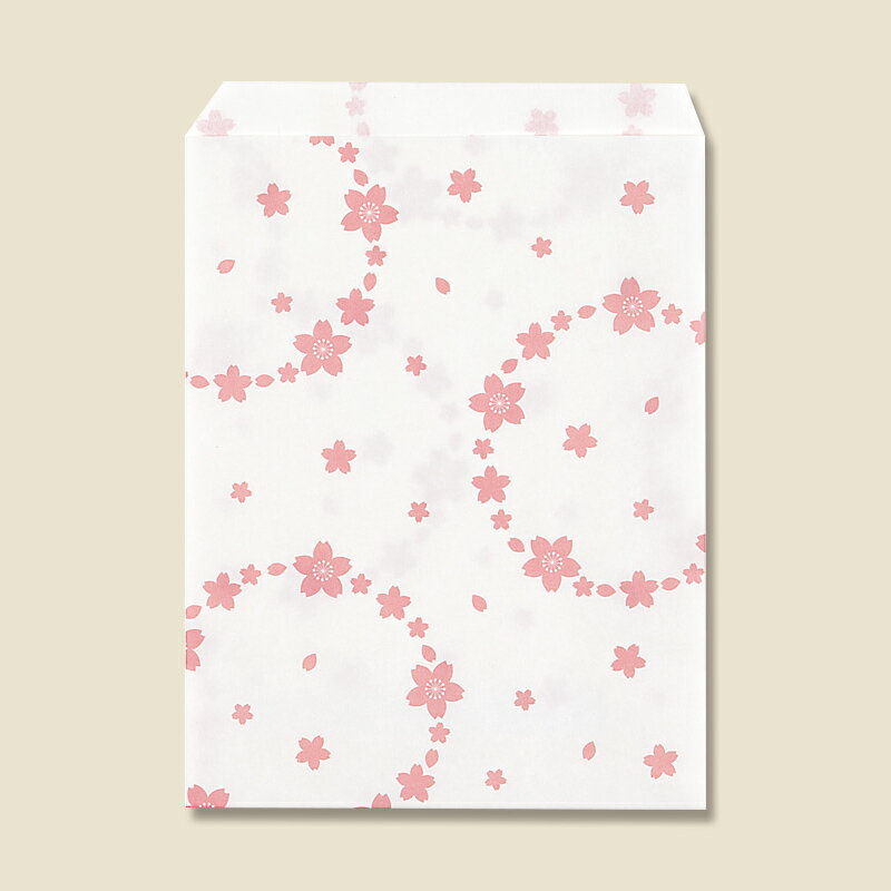 紙袋 HEIKO シモジマ 柄小袋（平袋） R-70 舞桜（200枚入り） ラッピング