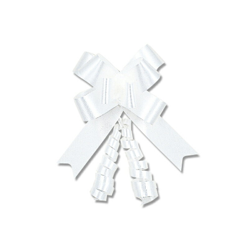 ■商品サイズ：15mm×35cm ■材質：ポリプロピレン ■商品説明：ワンタッチで美しいボウができあがります。中央の2本のたれをカーリングさせて、華やかに仕上げましょう。　完成サイズ：約60×80mm　50本入 ■製品コード：001410001【ご注意ください】商品に在庫数が表示されていない商品は自社販売と在庫を共有しているため、品切れとなる場合があります。また予告なくメーカー廃番となる場合があります。