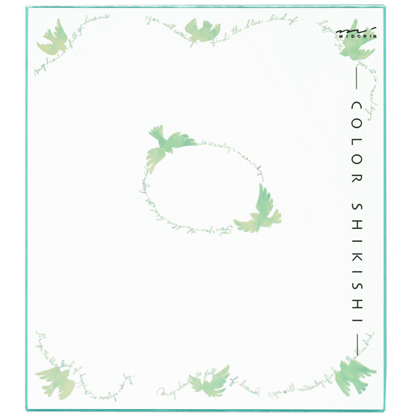 【楽天スーパーセール限定特価】midori ミドリ カラー色紙 青い鳥柄 33134006