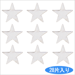タックラベル（シール）HEIKO シモジマ No.289 メタリック星形 銀 18mm（28片入り）のサムネイル