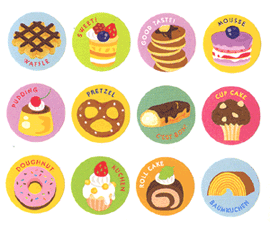 HEIKO シモジマ ギフトシール ミニシール スイーツ(96片入)