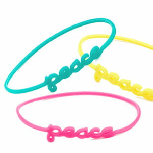 【楽天スーパーセール限定特価】midori ミドリ メッセージバンド ピース柄 62306006