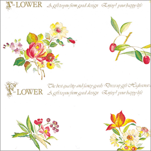 包装紙 HEIKO シモジマ ラッピングペーパー シックスフラワー(50枚入)