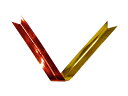 Vカット・シルク&ノーエンボス ゴールド&レッド(500本入)