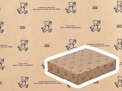 【 包装紙 ミザラ ハローベア 半才未晒 】 ラッピング用品 ラッピング 包装 ギフトラッピング プレゼント 贈り物 消耗品 おしゃれ かわいい 業務用