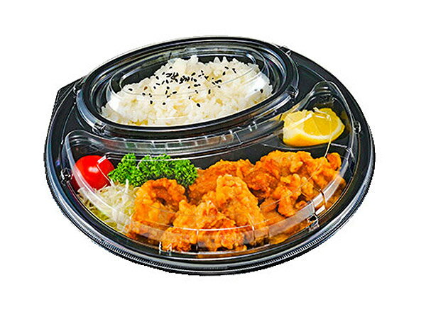 樂天商城 - デリカランチ DLサークル24-24　黒（嵌合蓋セット）