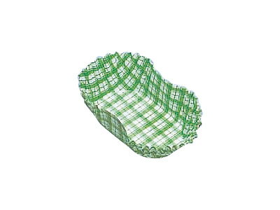 フードケース格子　小判型9号　緑（500枚入）