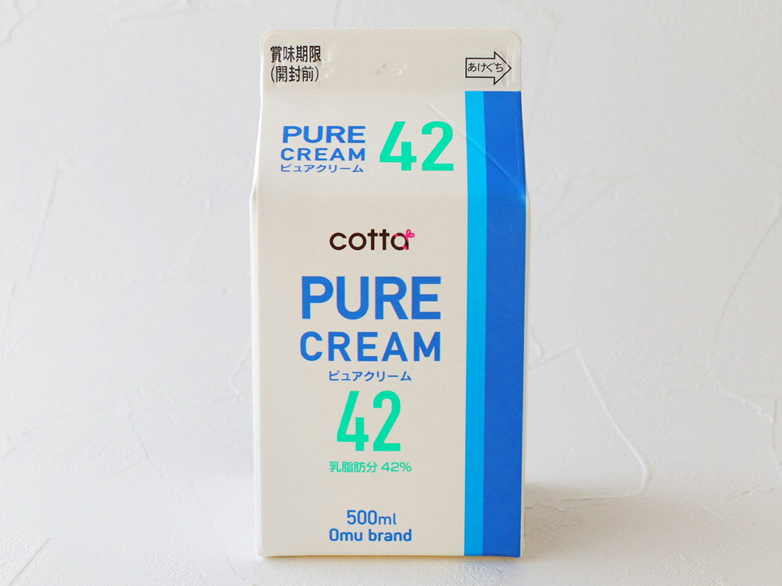 冷蔵 cotta ピュアクリーム42% 500ml