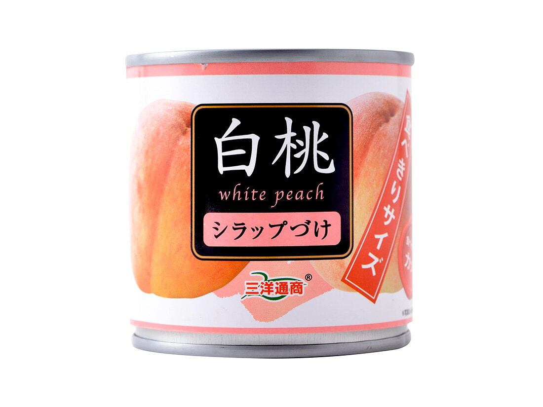 樂天商城 - 食べきりサイズ 白桃 缶詰シラップ漬け 184g
