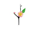 【少量販売】ケーキピック 桃の花一輪 2本