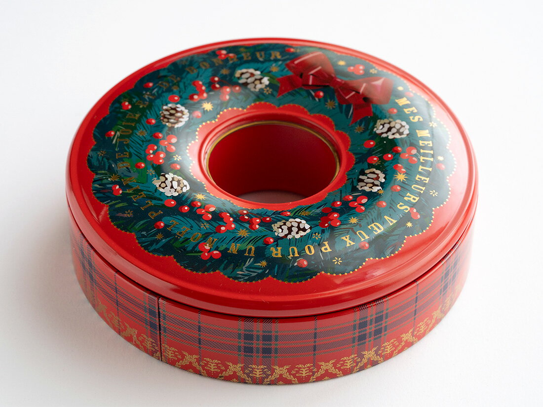 【少量販売】cotta ギフト缶 クリスマスリース 1個のサムネイル