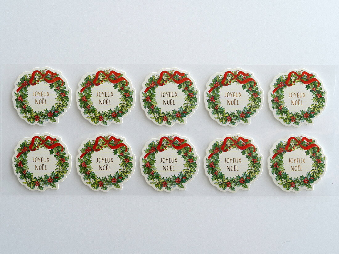 ＼25日全品ポイント3倍！／【少量販売】cotta クリスマスアンティークピック リース(10片) 1シート wrappingstore-10329803 ラッピングストア(コッタ cotta) サンプル画像2