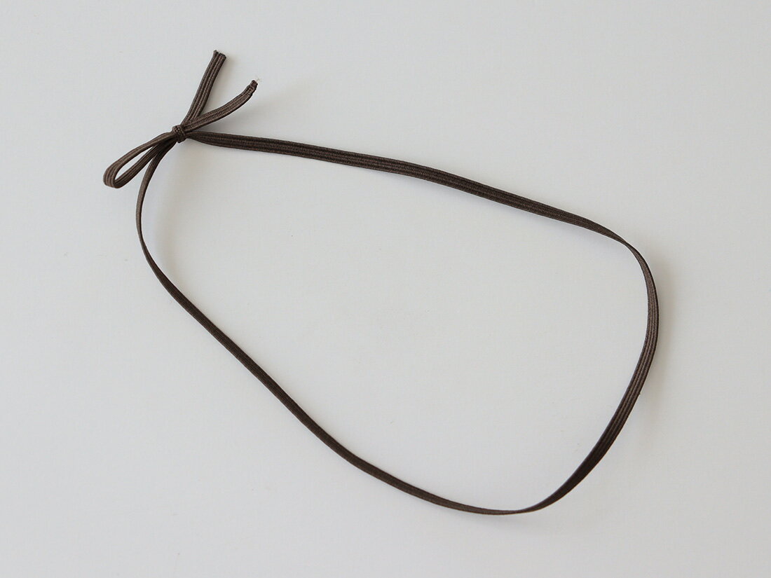 【少量販売】cotta 片花結びワンタッチゴム3mm幅 ブラウン