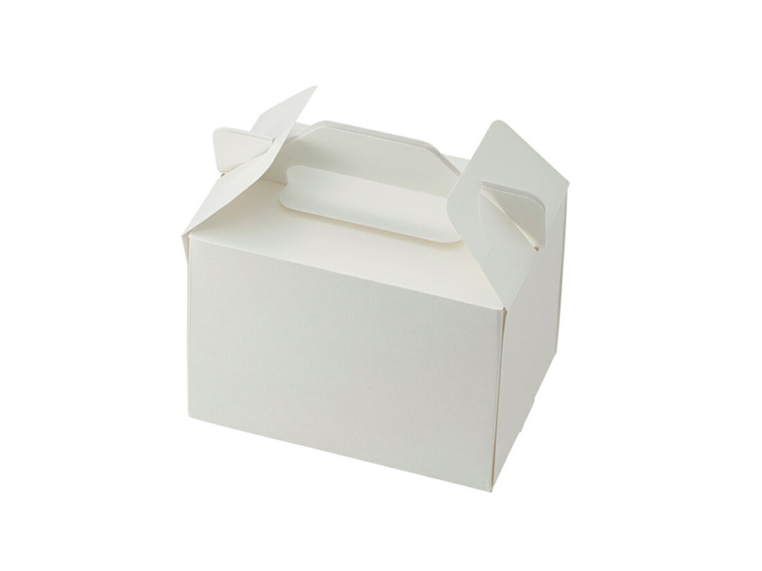 ＼25日全品ポイント3倍！／【少量販売】スリムエコキャリーケーキ箱 ホワイト10.5×15 1枚 wrappingstore-10328205 ラッピングストア(コッタ cotta) パッケージ画像