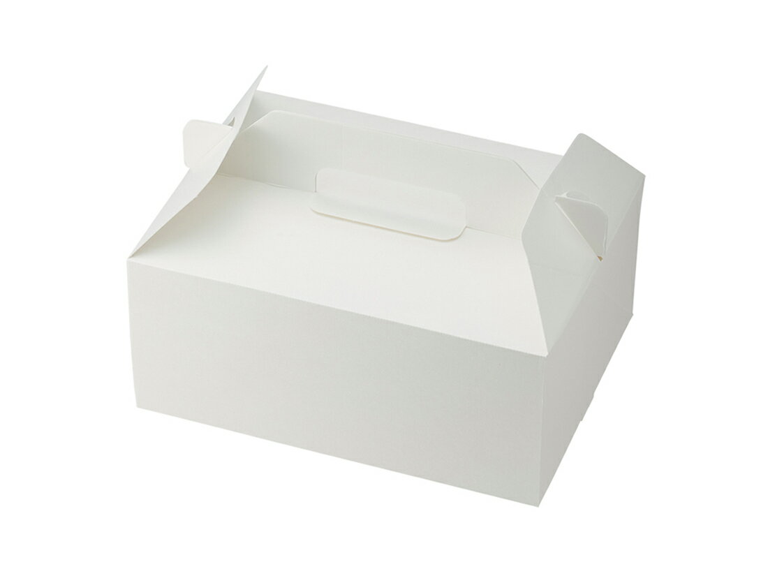 Rakuten - 【少量販売】スリムエコキャリーケーキ箱 ホワイト 18×24