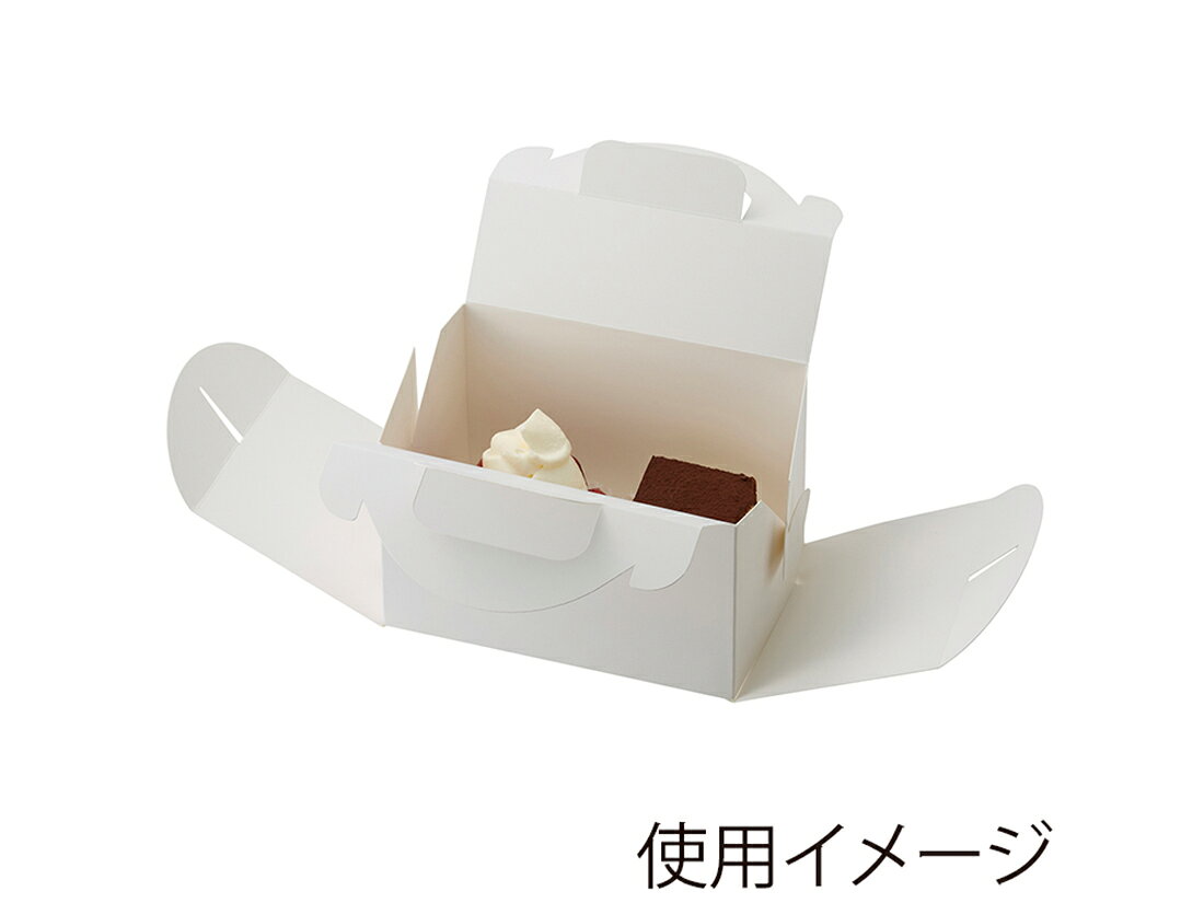 ＼25日全品ポイント3倍！／【少量販売】アーチハンドキャリーケーキ箱ホワイト10.5×15 1枚 wrappingstore-10328242 ラッピングストア(コッタ cotta) サンプル画像2