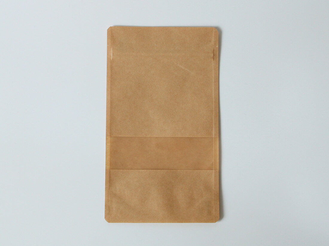 ＼25日全品ポイント3倍！／【少量販売】スタンドチャック袋 クラフト 窓付き No.12-21 1枚 wrappingstore-10328306 ラッピングストア(コッタ cotta) サンプル画像2