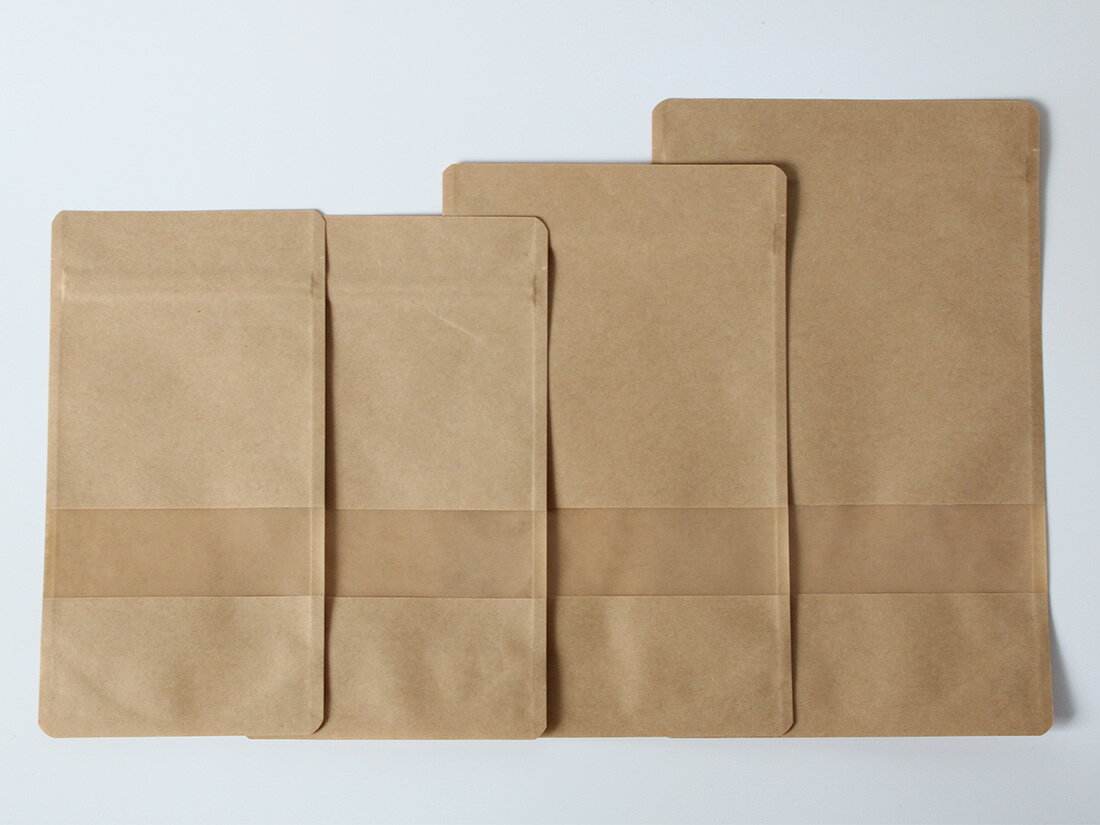＼25日全品ポイント3倍！／【少量販売】スタンドチャック袋 クラフト 窓付き No.12-21 1枚 wrappingstore-10328306 ラッピングストア(コッタ cotta) サンプル画像3