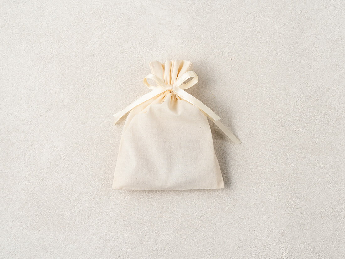 樂天商城 - cotta コットン巾着 ナチュラル(アイボリー) M 12枚