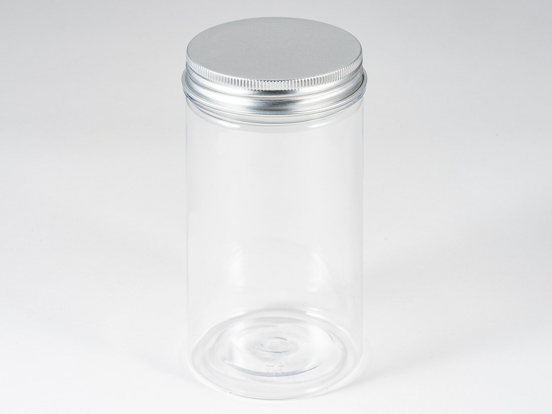 樂天商城 - PET円筒容器 63×H120mm(シルバー蓋付) 10個