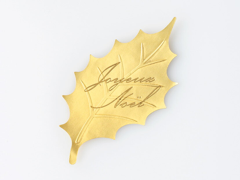 ＼25日全品ポイント3倍！／【少量販売】cotta ケーキピック ウェーブホーリー ノエルゴールド 2枚 wrappingstore-10329995 ラッピングストア(コッタ cotta) パッケージ画像