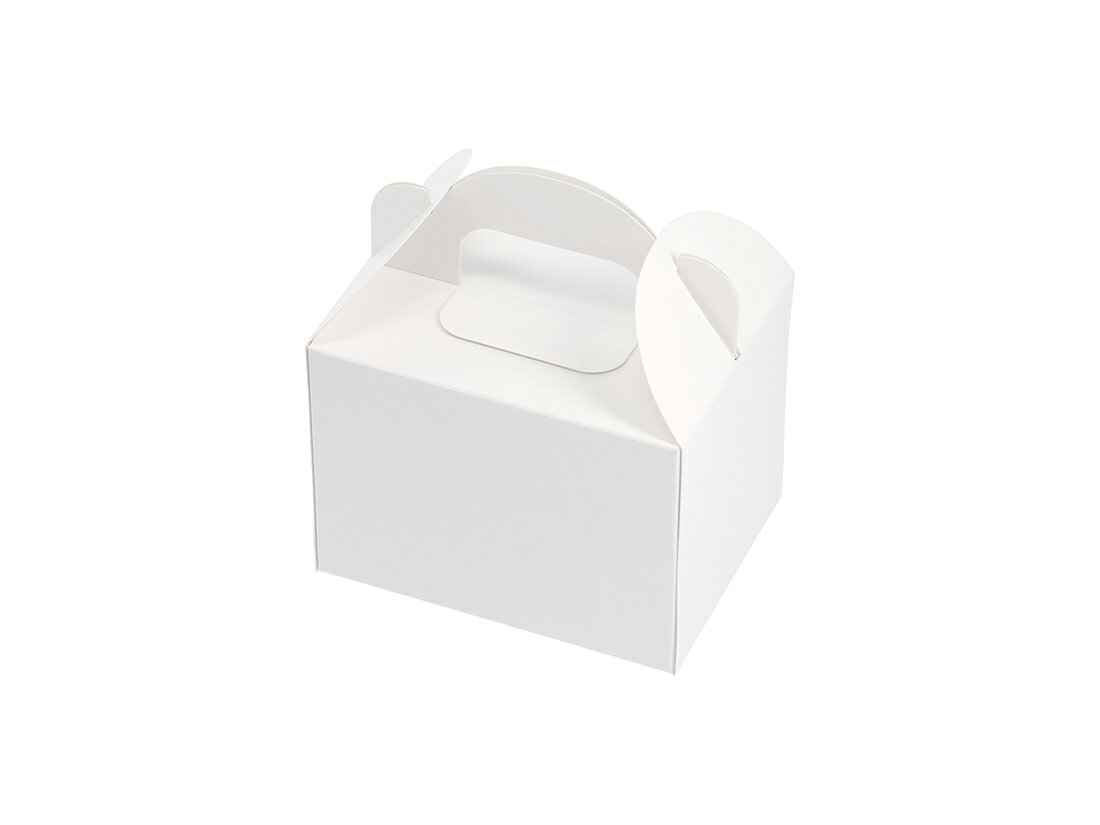 ＼25日全品ポイント3倍！／【少量販売】アーチハンドキャリーケーキ箱ホワイト 9×12 1枚 wrappingstore-10329950 ラッピングストア(コッタ cotta) パッケージ画像