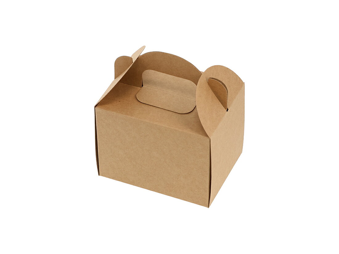 ＼25日全品ポイント3倍！／【少量販売】アーチハンドキャリーケーキ箱 クラフト 9×12 1枚 wrappingstore-10329953 ラッピングストア(コッタ cotta) パッケージ画像
