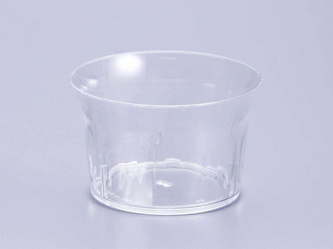 こちらの商品は20個単位での販売となります。［規格］直径78×H48mm ［容量］155ml ［素材］GPゼリーやプリン、ムース、パフェなど冷たいデザートにぴったりです!ガラスのような透き通る輝きと美しいデザインのデザートカップです。