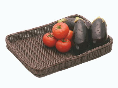 Rakuten - 樹脂バスケットこげ茶　角長・浅40号
