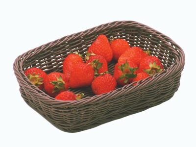 樹脂バスケットこげ茶　角長20号