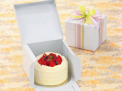 ラッピング 箱 ボックス ラッピング箱 【 PCデコ ホワイト HP130 44号(トレーなし) 】 ケーキ 箱 ケーキ箱 ケーキボックス ギフトボックス ...