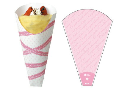 こちらの商品は100枚単位での販売となります。［規格］口巾125×H190mm クレープやポテトにお使いいただけます。紙製