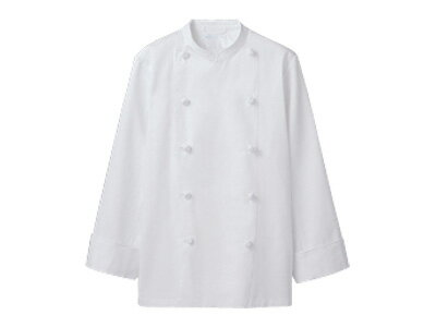 樂天商城 - 【 コックコート長袖 KS-6621-2 白（S） 】 コック服 コック　ユニフォーム　フードユニフォーム ツイル 耐久 本格　オシャレ かわいい