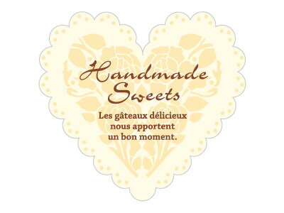 ピック ハートレース柄(イエロー)