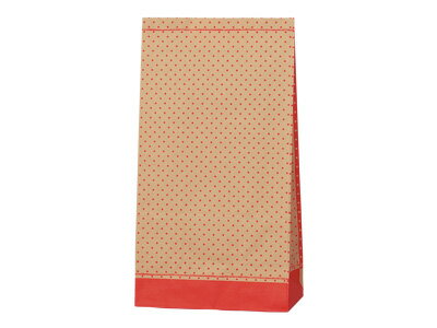 Rakuten - 【　角底袋NO.4 ピンドットR　】 ラッピング袋 ラッピング用品 包装 ギフトラッピング ラッピングバッグ お菓子 プレゼント おしゃれ かわいい 業務用