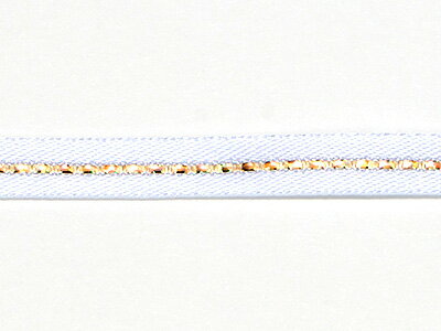 グリッターWサテン・ゴールド101ホワイト6mm お菓子 ラッピング ラッピング用品 プレゼント リボン 無..