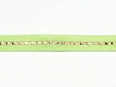 グリッターWサテン・ゴールド168ペールグリーン6mm お菓子 ラッピング ラッピング用品 プレゼント リボ..