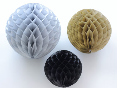 ★★単品購入で送料無料★★ハニカムボール (シルバー、ゴールド、ブラック)