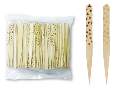 木製ピック 三角ドット(100本入)