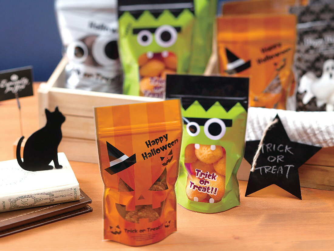 ハロウィン　チャック付スタンド袋　パンプキン
