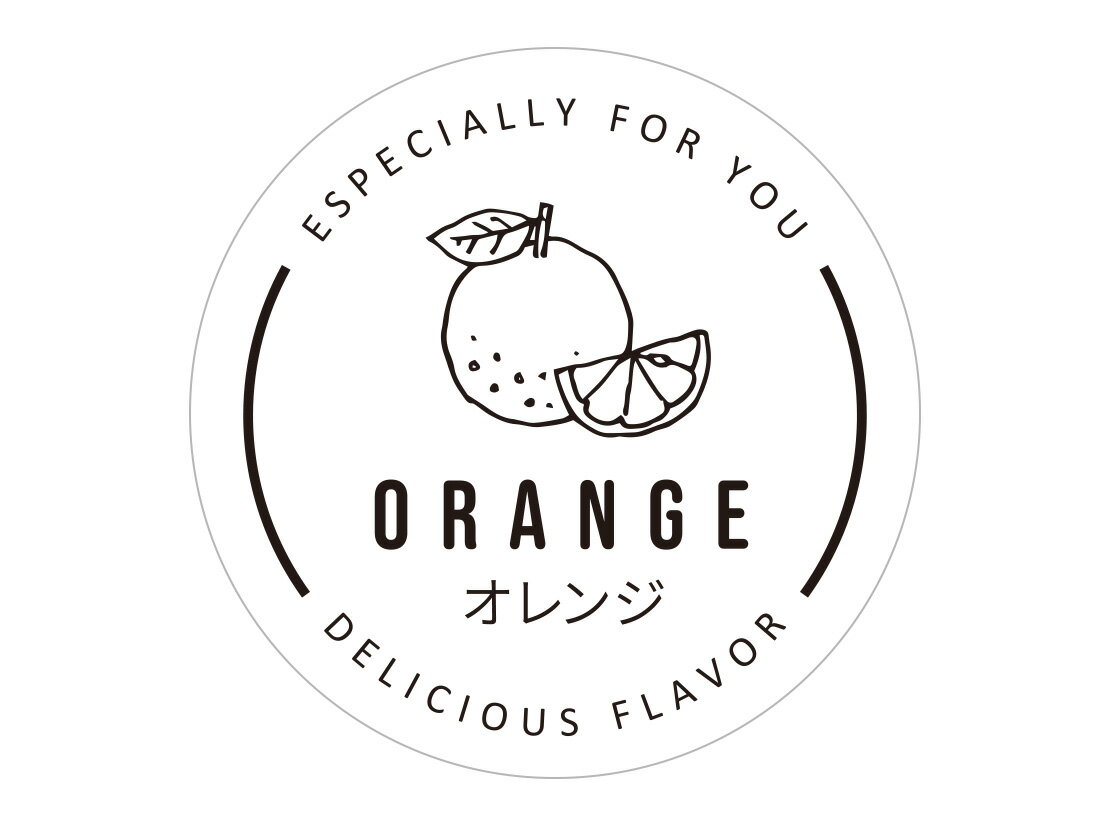 透明フレーバーシール オレンジ