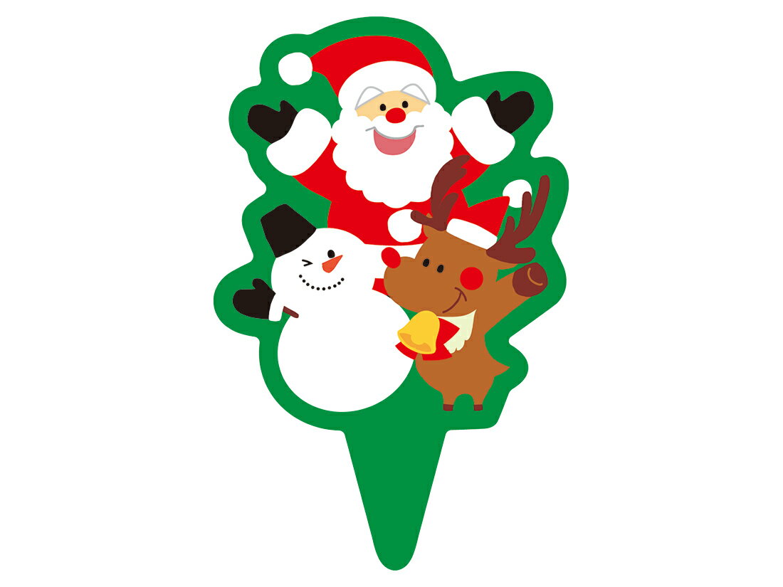 【少量販売】ケーキピック(サンタファミリー)