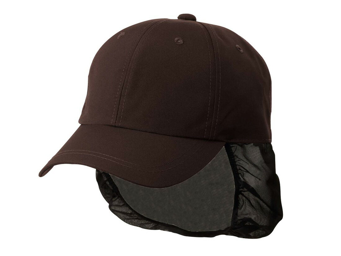 こちらの商品は1枚単位での販売となります。［規格］フリー(ファスナー調節式)※対応サイズ56〜62cm ［色］茶色［素材］ウエザー(ポリエステル100%)、たれ：メッシュ(ポリエステル100%)髪をすっぽり包み込むネット付きの帽子は、衛生管理の必須アイテム。毛髪の混入を防止します。撥水加工がされています。グリーン購入法対象品(PETボトル再生繊維が、裏生地を除く繊維部分全体重量比の25％以上使用されています。)