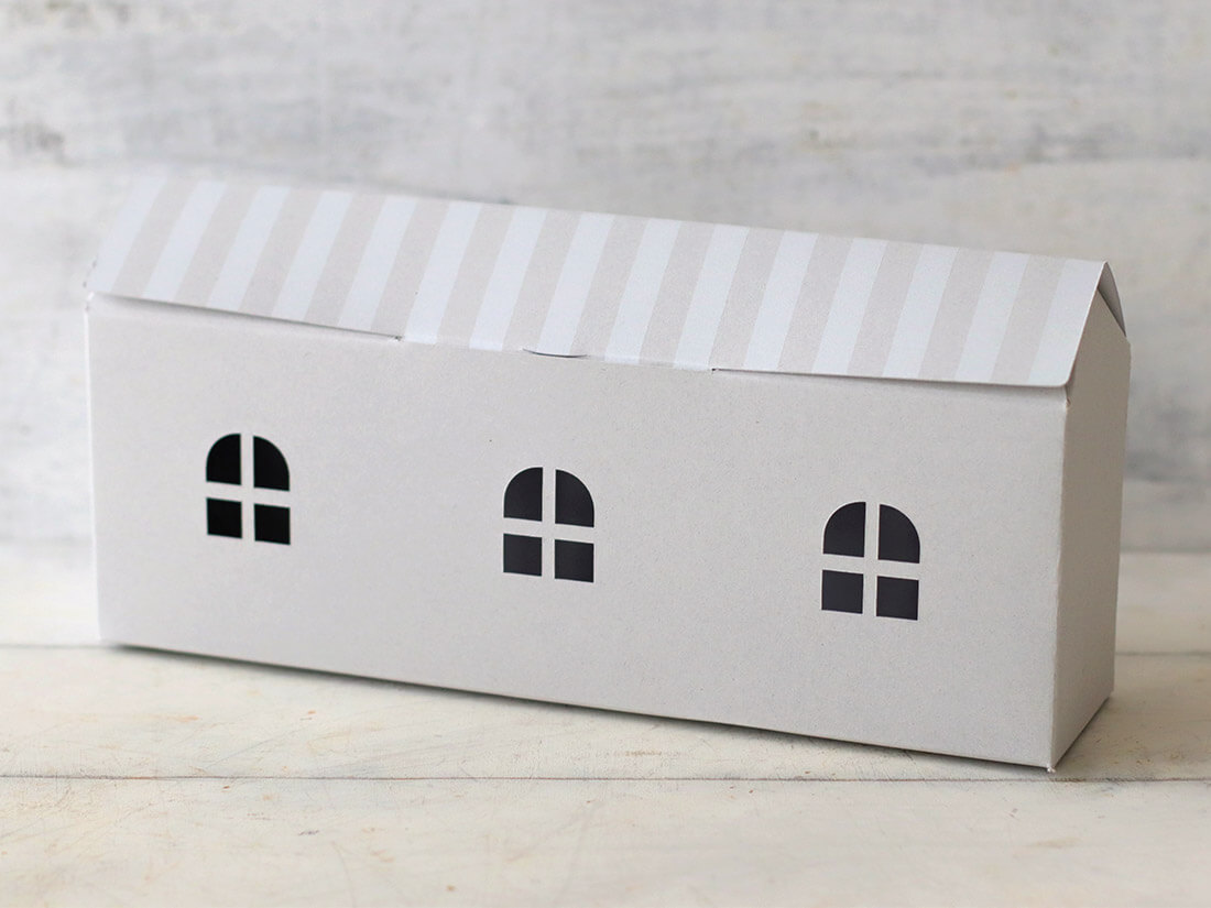 ★★単品購入で送料無料★★cotta ギフト箱 お菓子のおうち スリムパウンド(グレー)