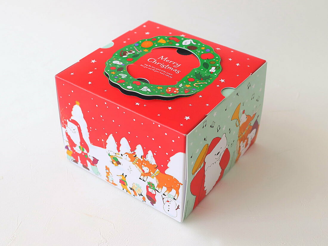 【少量販売】cotta デコ箱 森のクリスマス 4.5号(トレーなし)