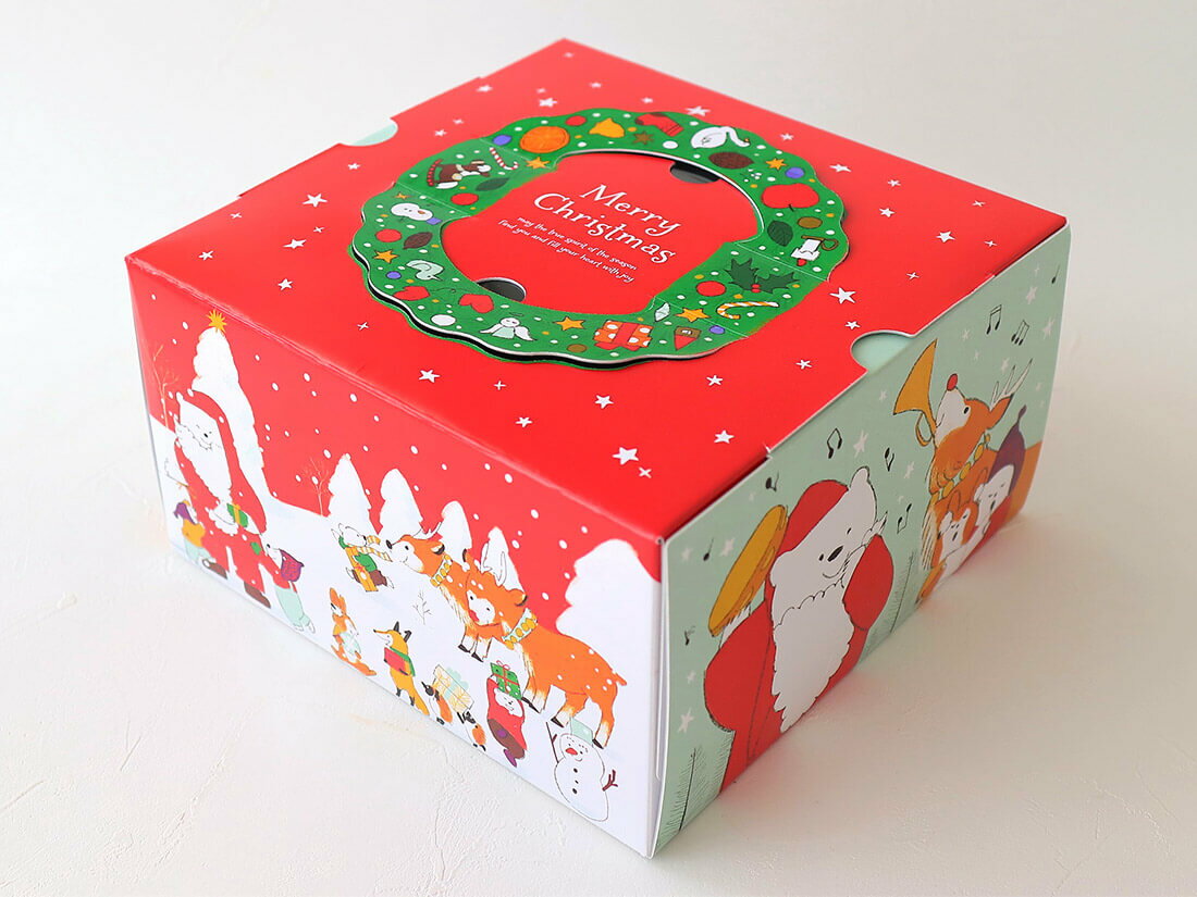 【少量販売】cotta デコ箱 森のクリスマス 6号(トレーなし)