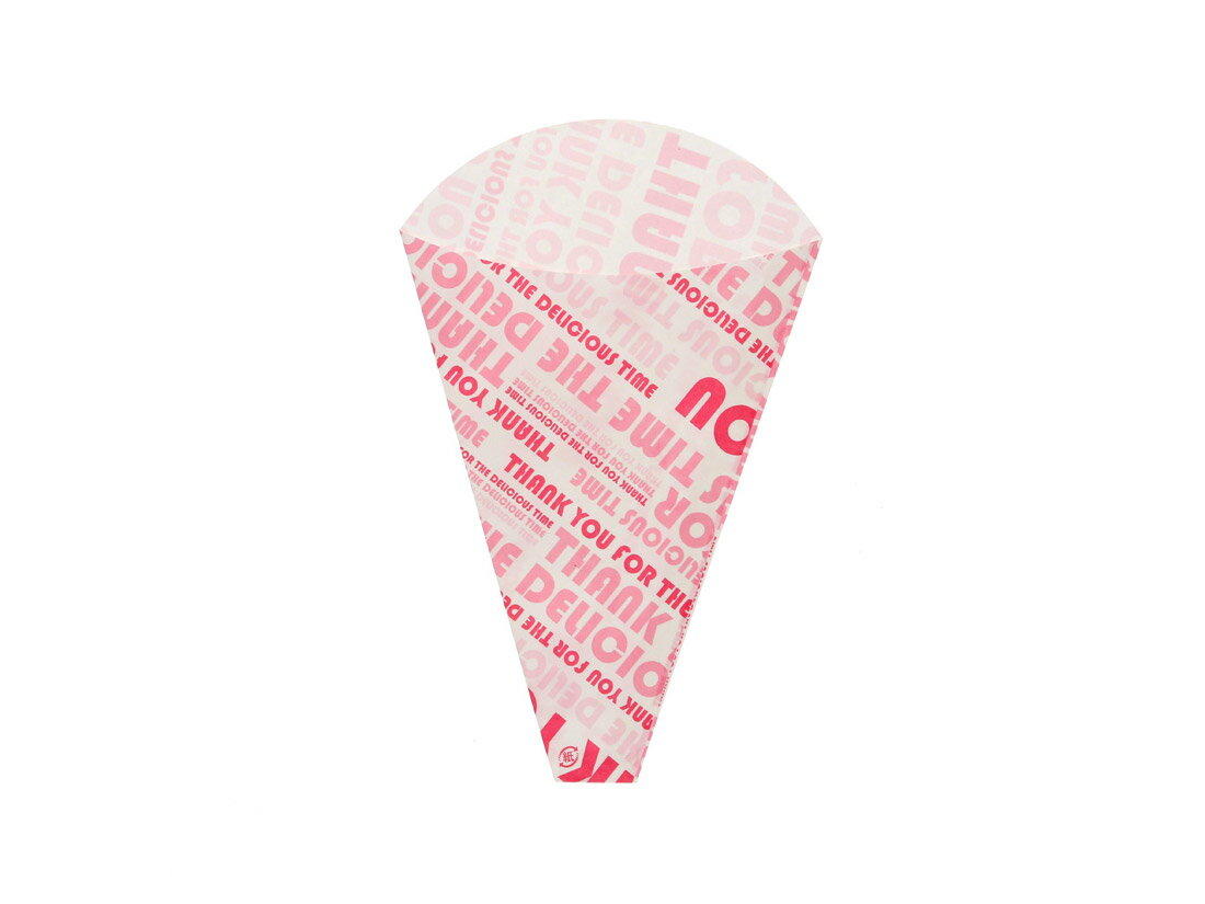 ※こちらの商品は、少量だけお求めの方向けの【少量販売品】となっております。通常の枚数や多くお求めの場合は、こちらでなく通常品をお買い求めください。1購入あたりの内容量：5枚［機能・特徴］コスパに優れた三角袋。ポップな英字デザイン入りです。［規格］ W120×H190mm ［素材］ 上質104.7g［外寸］ W120×H190mm