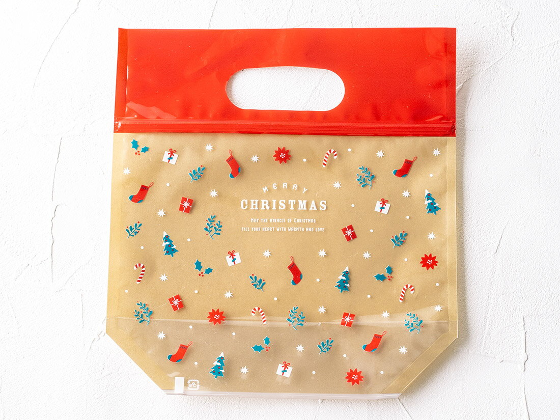 【少量販売】cotta ジッパーバッグ クリスマス M