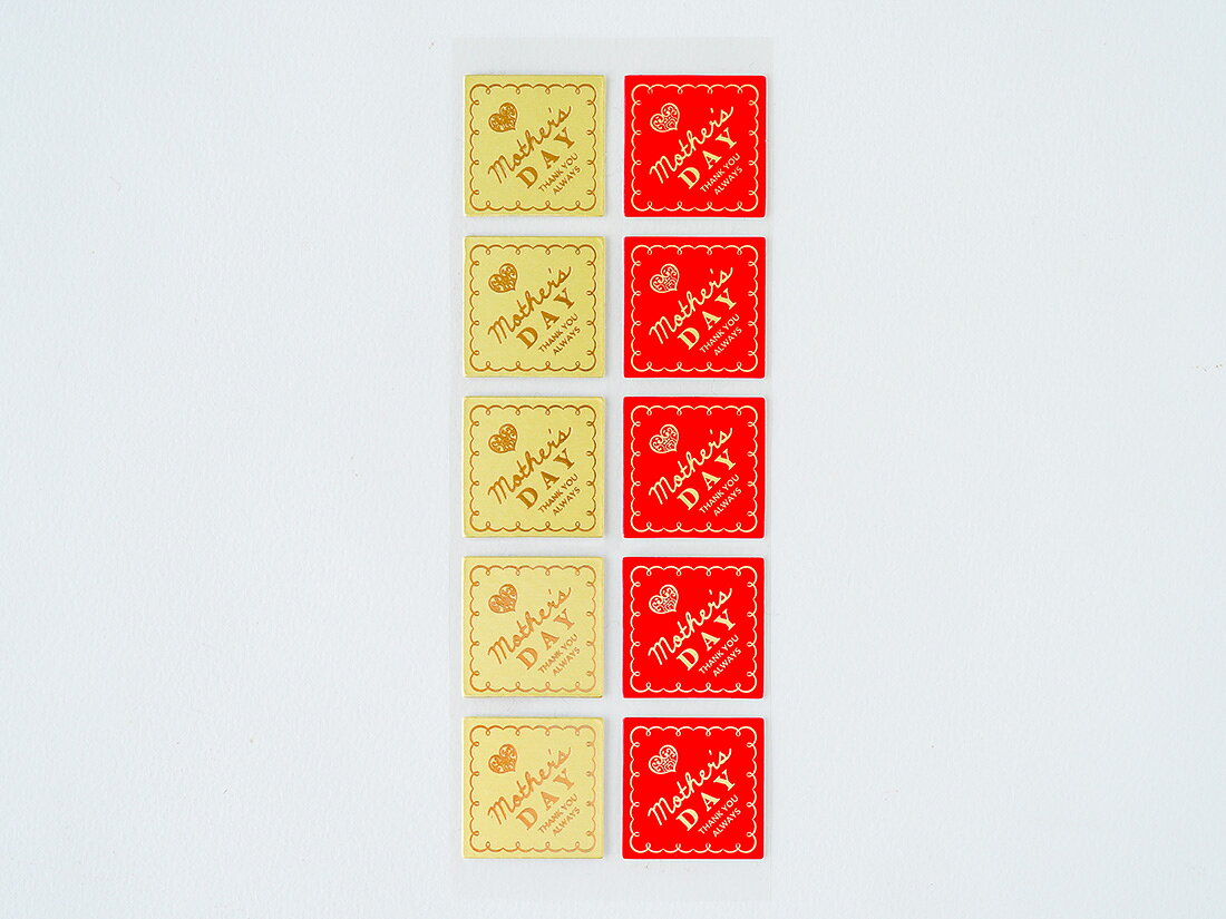 【少量販売】cotta ケーキピック 母の日 ダイヤ(2柄×5片) 1シート wrappingstore-10319017 ラッピングストア(コッタ cotta) サンプル画像2