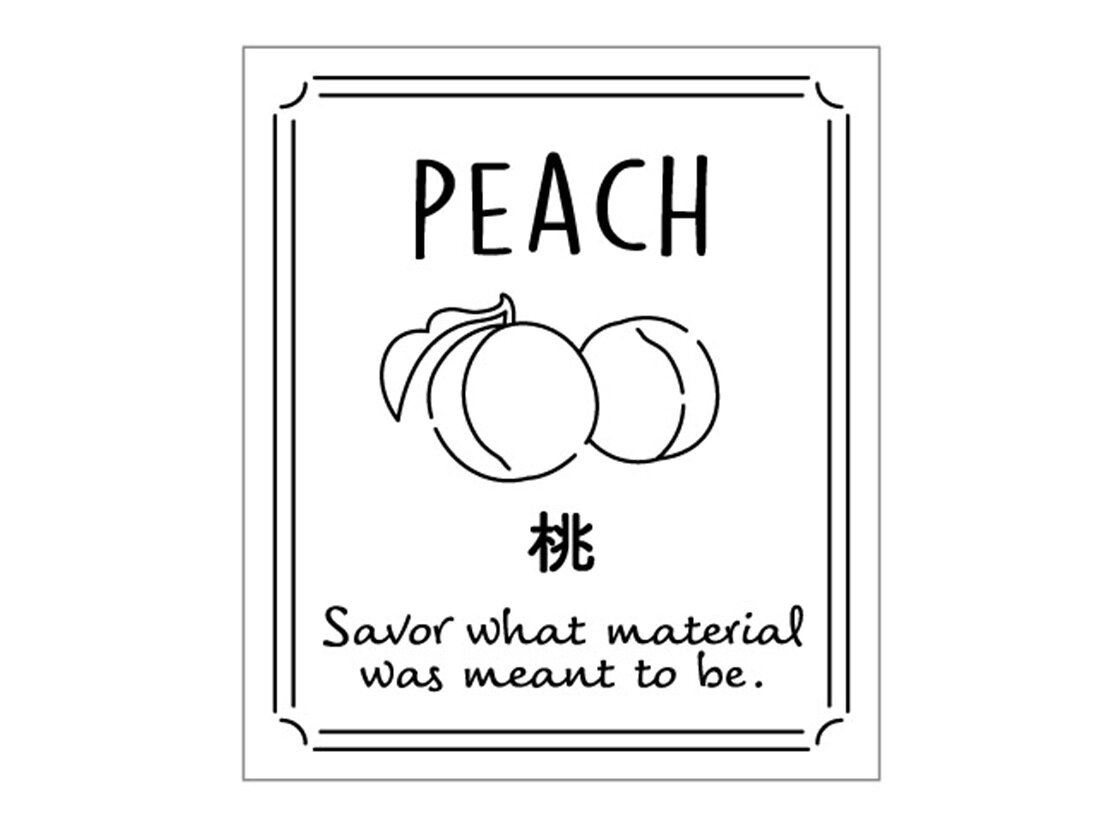 【少量販売】透明テイスティシール 桃 10枚